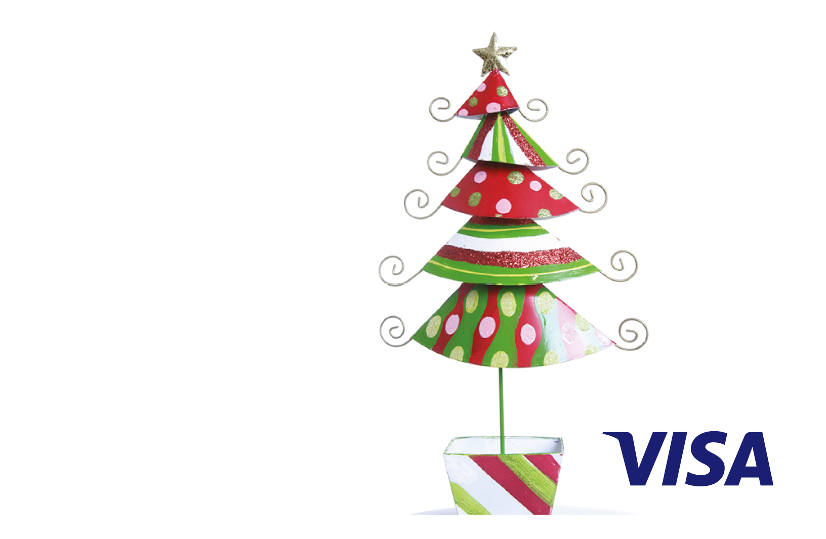 Christmas tree prepaid visa card