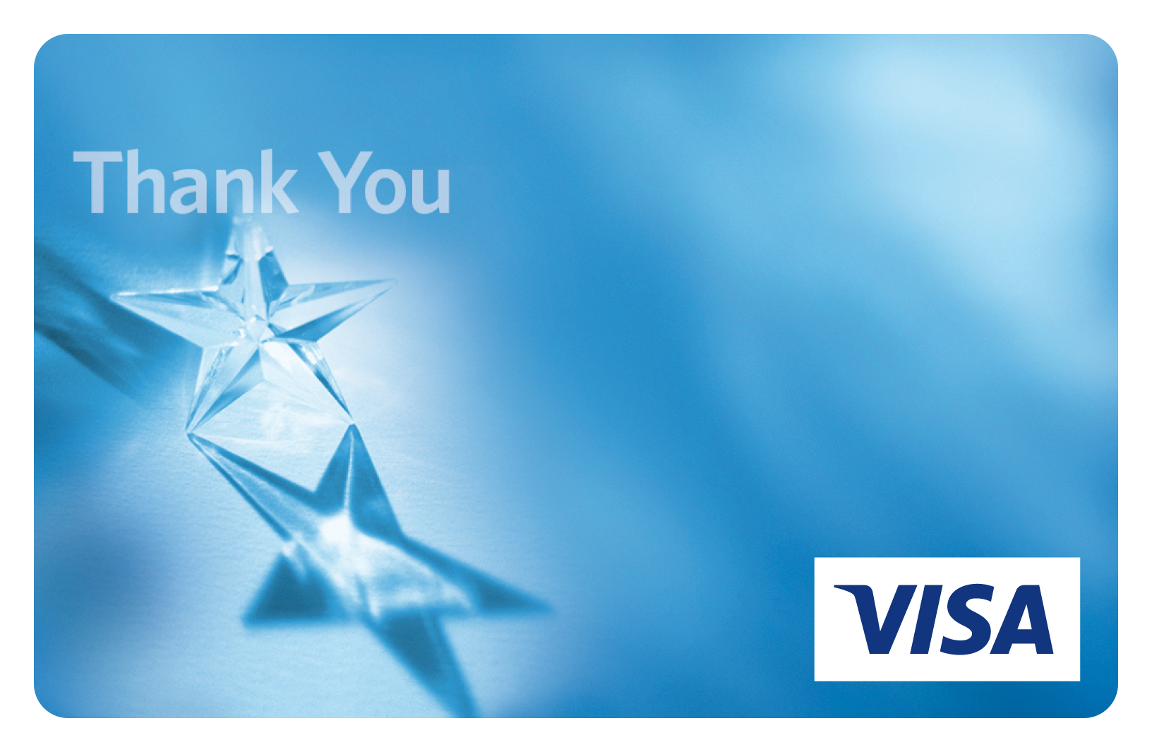 Blue thank you prepaid visa card