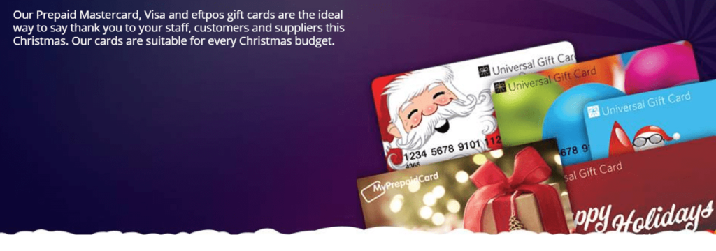 Christmas prepaid card range